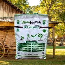 Bhoojeevan Organic Soil Potting Mix with required plant minerals - 10 KG
